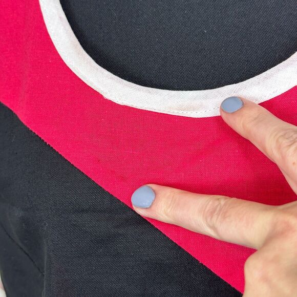 Lisa Rene Tunic Small Pink Colorblock Linen Layer Lagenlook Wearable Artsy Boho - Picture 10 of 14